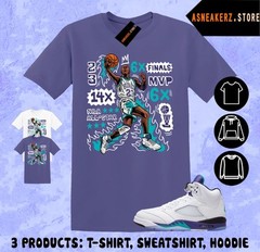Tee Shirt Matching AJ 5 Grape 2025 To Match Sneaker MJ Flair 23 T-Shirt