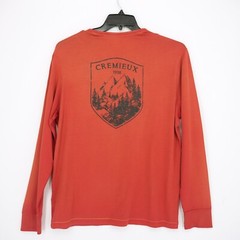 Cremieux Men’s Long Sleeve Shirt M Red Solid National Park 100% Cotton NWT