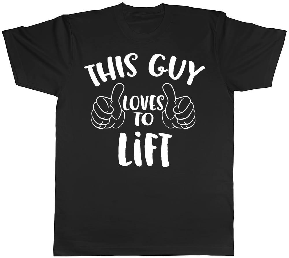 This Guy Loves to Lift Weight Training Gym Mens Short Sleeve T-Shirt