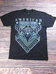 American Fighter Mens Medium Black Training T Shirt UFC MMA Workout Sports Gym