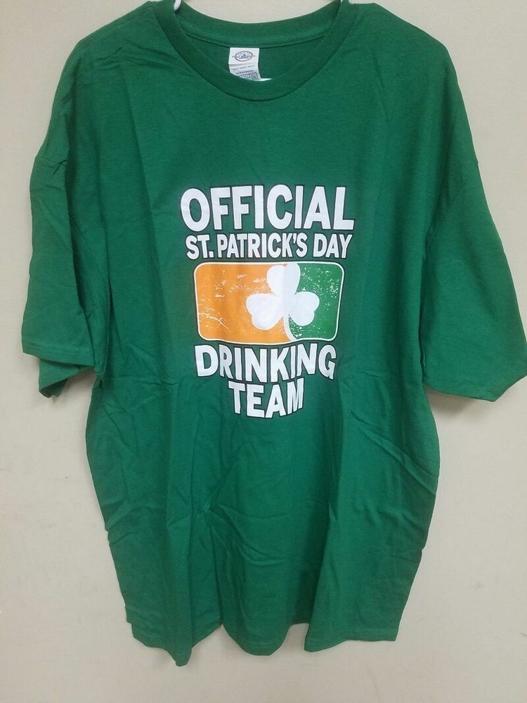 Original St. Patrick’s Day Drinking Team Tshirt, Kelly Green, XXL