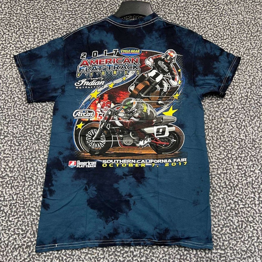 Vintage American Flat Track Racing Shirt Men Medium Gildan Deadstock New