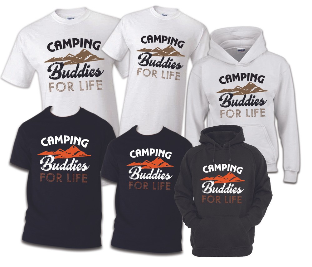 Camping Buddies for Life tee Shirt Gift Outdoor lover Funny Adventure Shirts