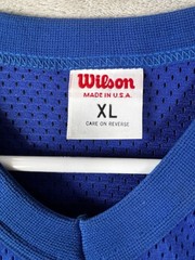 Wilson Mesh Football Retro Jersey mens XL USA VTG Y2K 90s blank T-Shirt Roy Blue