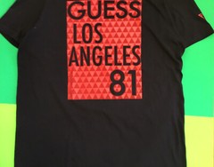 GUESS Los Angeles Men’s Short Sleeve T-Shirt Size MEDIUM Black w/ Red Cotton NEW