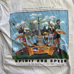 Finish Line 5k 500 Festival 2007 Mens T-Shirt Size M