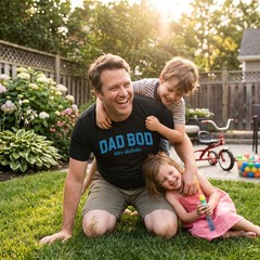 Mens Dad Bod 100 Percent Authentic T Shirt Funny Fathers Day Gift Out Of Shape