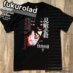 HELLSING – SEARCH & DESTROY – Alucard T-SHIRT – HIGH QUALITY PRINT – GILDAN