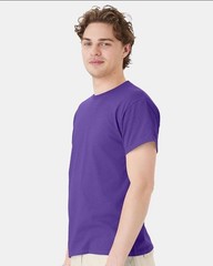 Hanes 5170 5XL EcoSmart Crewneck Short Sleeve Tee Pit to Pit 31″ Unisex Purple