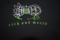Rick And Morty Mens Funny Cartoon Black Shirt New Large