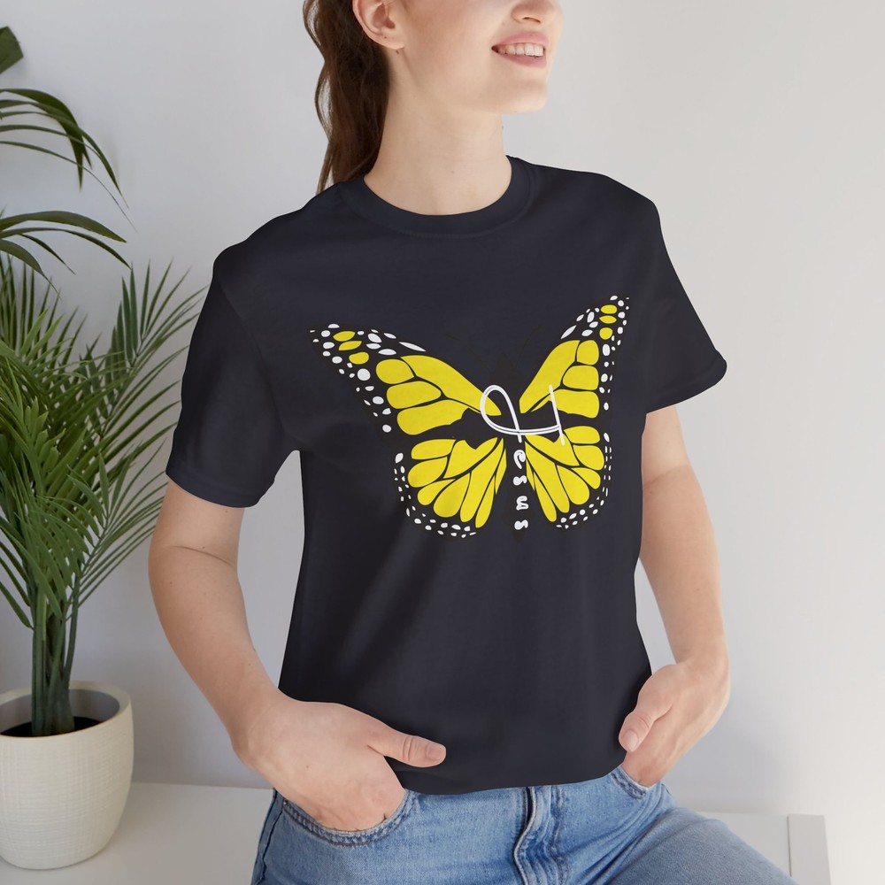 Yellow Monarch Butterfly T-Shirt | Butterfly Graphic Tee