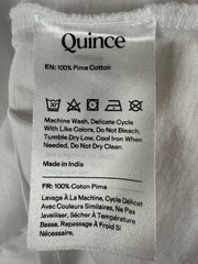 Quince Men’s White Long Sleeve 100% Pima Cotton Luxe Touch Tee Shirt Large L
