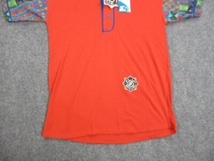 VINTAGE Starter Flip Side Shirt Mens Medium Orange Hoodie Patch Logo Deadstock