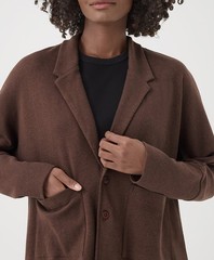 Pact Women’s Airplane Relaxed Blazer X-Large Mahogany Heather Top Outerwear