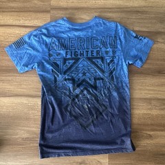 American Fighter Men’s Blue Graphic Logo Crew Neck Short Sleeve T-Shirt Size S
