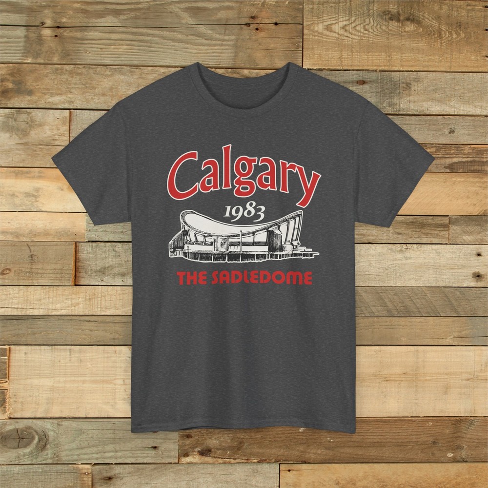 Olympic Saddledome 1983 Vintage Hockey Arena T-Shirt – Calgary Flames