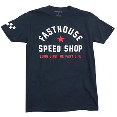 Fasthouse Fast Life Tee Navy Adult Logo T-shirt Size Large 1583-3010