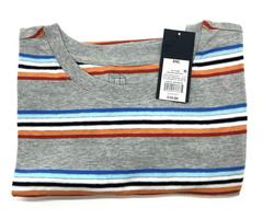 Men’s Short Sleeve T-Shirt Original Use Heathered Gray/Striped Size XXL