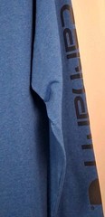 Carhartt TK0231 M-Small Loose Fit Hvy Lg-Sleeve Logo Sleeve Graphic T, Blue