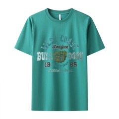 New Fashion Diamond Rhinestones Bulldog Luxury Men T-Shirt High Quality
