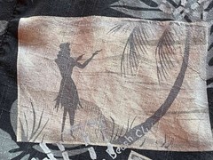 Bermuda Bay 100% Silk Men’s XL Hawaiian Aloha Shirt Gray White Button Up