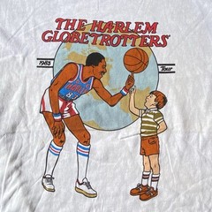 Vintage 80s Harlem Globetrotters T Shirt 1983 Tour USA Basketball Single Stitch
