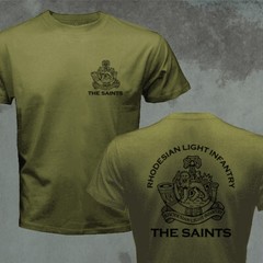 RLI Commando Rhodesian Light Infantry Bush War Army Military Motto T-shirt