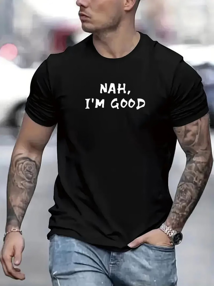 Men Casual Short Sleeve Tee 1 Pcs 100% Heavy Cotton – Comfortable Crew Neck