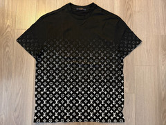 Louis Vuitton Monogram Gradient Tee Shirt noir blanc black sz L