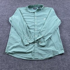 Chaps Mens XL Easy Care Long Sleeve Button Up Pocket Casual Green Shirt