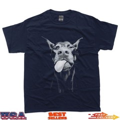Confident Doberman With Playful Tongue-Out Attitude T-Shirt