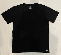 adidas Mens 2 Pack Performance Crew Neck Stretch Tee M (38-40) Black T-Shirt