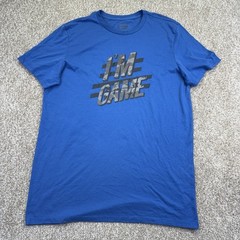 NEW Foundry T Shirt Mens Size LT Blue I’M GAME Short Sleeve