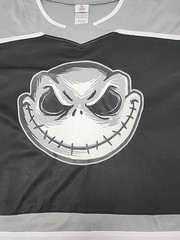 New Jack Skellington Hockey Jersey Disney Embroidered Back Graphic Print Front
