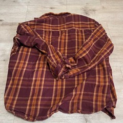 Ben Sherman Mens XL Plaid Red Orange Long Sleeve Flannel Shirt Punk Blitz GBH