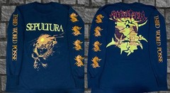 1992 Sepultura – Third World Posse Tour Vintage Long Sleeves Shirt Navy TU568