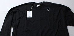 Gymshark Men’s Oversized Western Long Sleeve T-Shirt ZG3 Black Large NWT