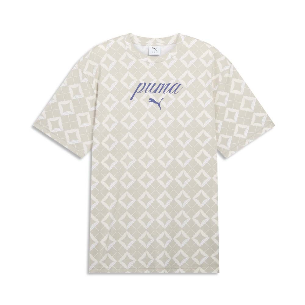 PUMA Essentials Resort Graphic Crew Neck Short Sleeve T-Shirt Mens Beige Casual