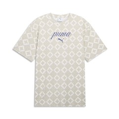 PUMA Essentials Resort Graphic Crew Neck Short Sleeve T-Shirt Mens Beige Casual