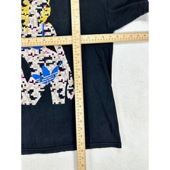 Adidas Mens Graphic T-Shirt Black Pixelated Bikini Woman Trefoil Logo Size M