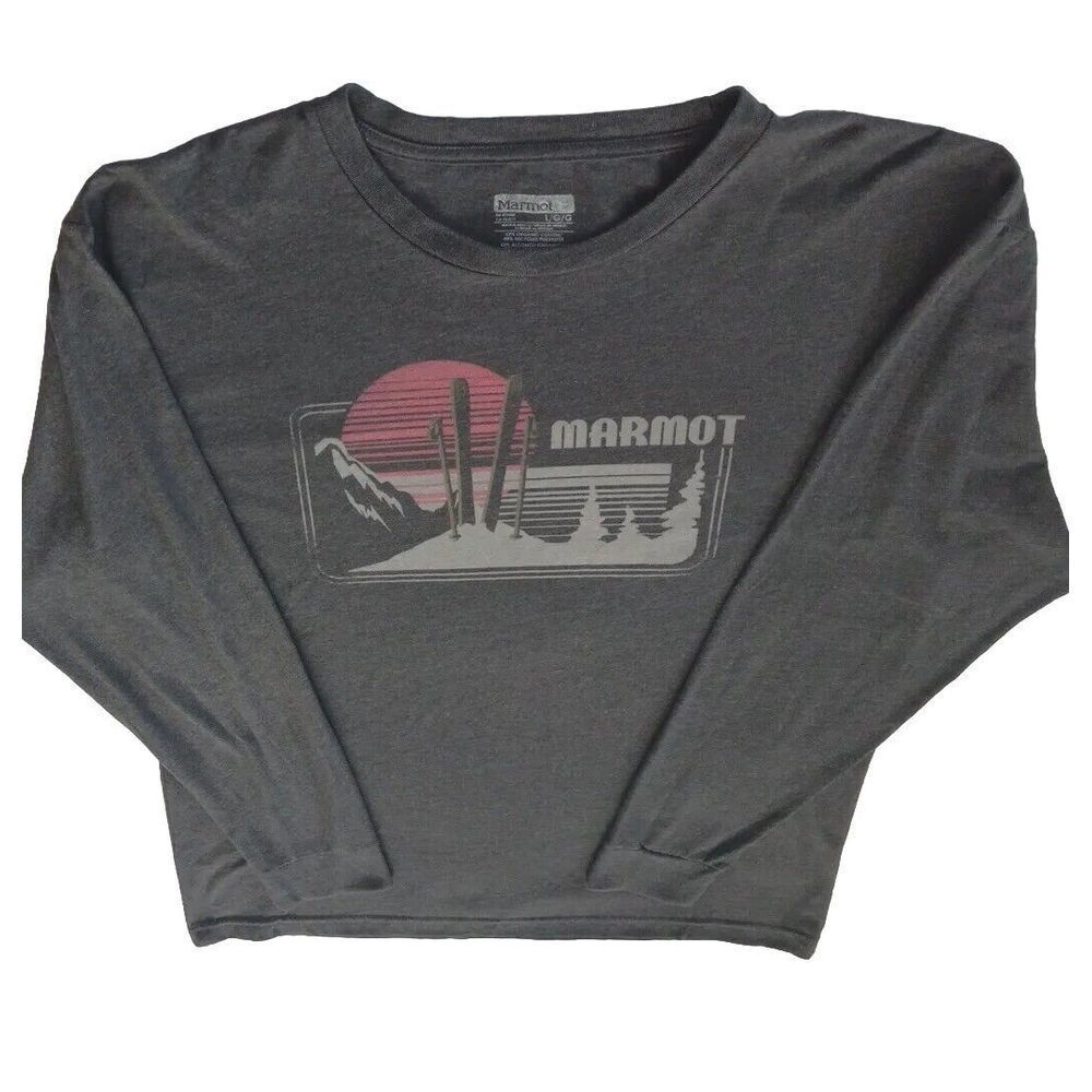 Marmot Men’s Basic Long Sleeve T Shirt Large Blended Fabric Black