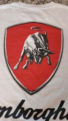 Vintage Powerhouse Gym Tokyo Japan Lamborghini Weight Lifting Tee Shirt White