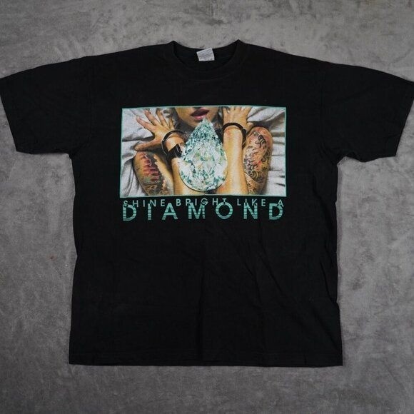 Vintage Shaka Wear ‘Shine Bright Like a Diamond’ T Shirt XXL Forever Diamond