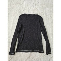 No Boundaries Men L Waffle Knit Thermal Shirt Contrast Stitch Y2K Grunge