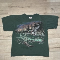 Vintage 1994 Mallard Duck T Shirt L Wildlife Nature Waterfowl Raw Hem Boxy VTG