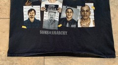 Vintage SONS of ANARCHY Mug Shot T-shirt Men’s Large Black Graphic Tee Shirt