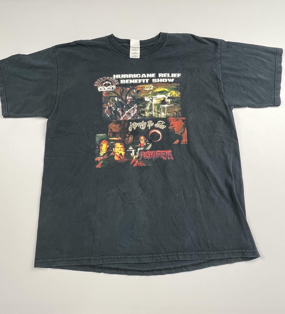 Gildan Shirt Mens XL Black Hurricane Relief Benefit Show Charity Graphic Tee