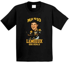 Mario Lemieux 690 Goals Sports Caricature T Shirt