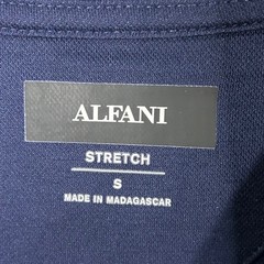 Alfani Mens Navy Blue Stretch Supima Cotton Blend Crew Neck T-Shirt Size Small