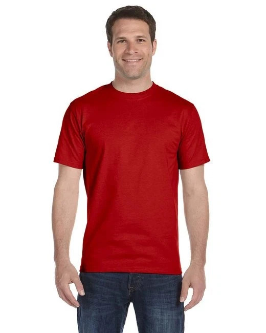 Hanes 518T Men’s Cotton Short Sleeve T Shirt Crew Neck Beefy-T Tall Red size 2XT